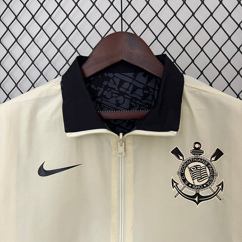 Jaqueta Corinthians Reversível 24/25 - Bege e Amarelo