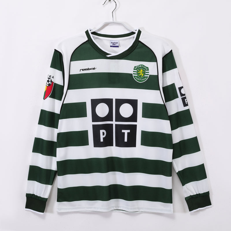 Camisa Sporting Retrô 2001/03 Manga Longa - Masculino