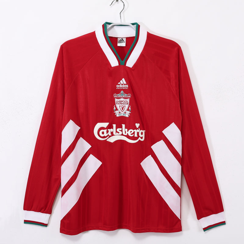 Camisa Liverpool Retrô 1993/95 - Manga Longa - Vermelha